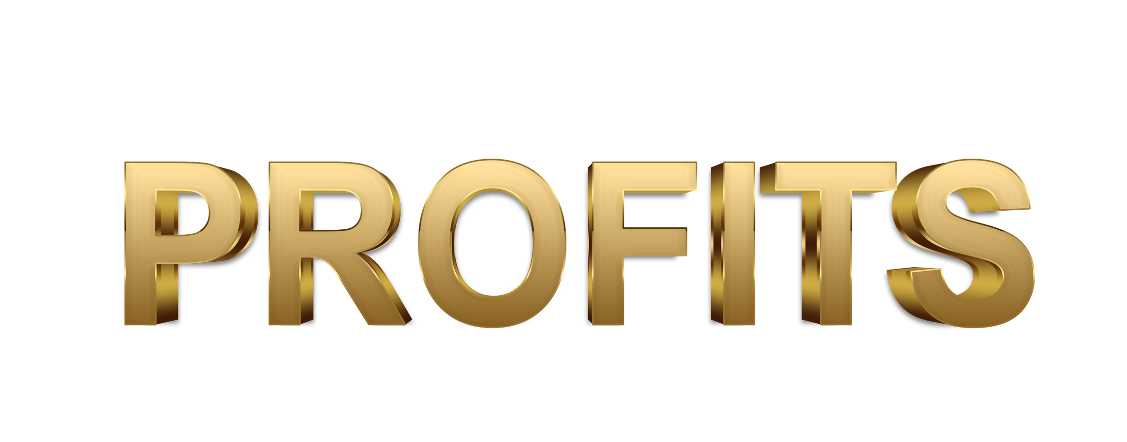 Profits word png, Profits png, word Profits gold text typography PNG images Profits png transparent background